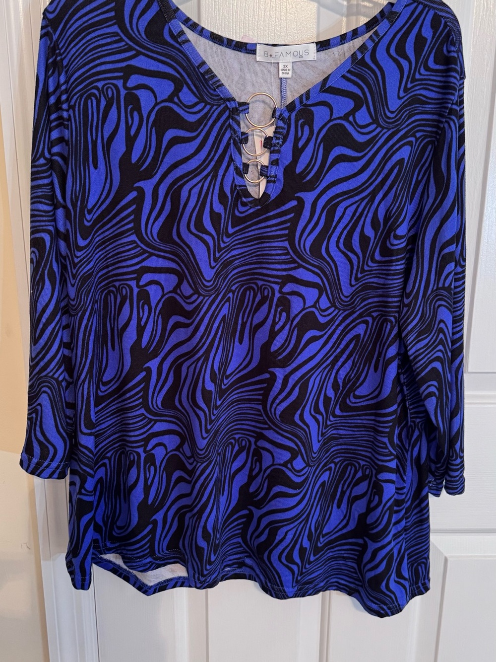 Women’s 3X Top Blouse Blue New B*Famous